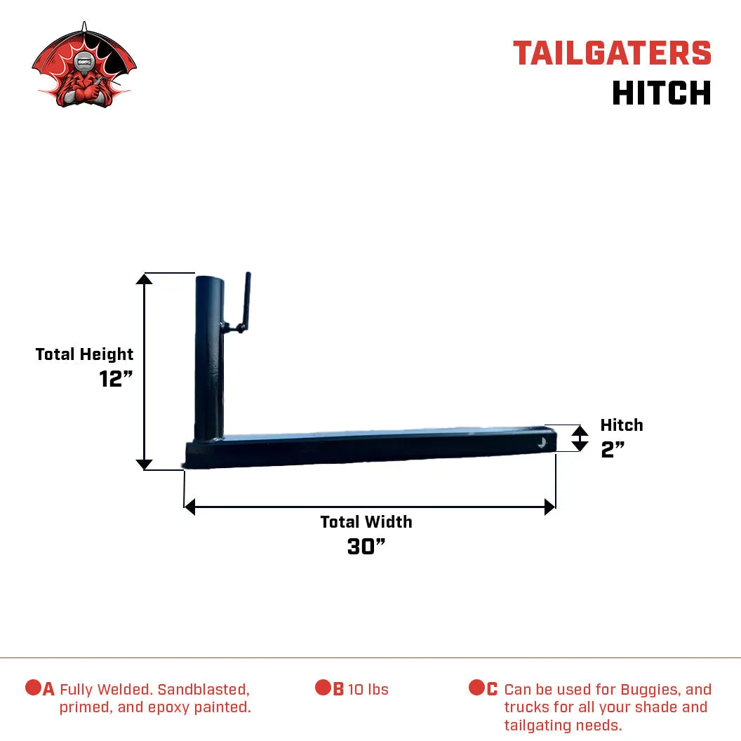 10' Khaki Pipeliners Cloud, Slamma Jamma Holder & Tailgater Hitch