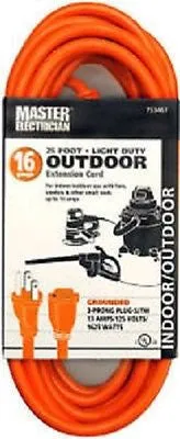 12 Master Electrician 02307ME 25' ft 16/3 Orange Indoor Outdoor Extension Cords