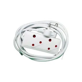 15m Extension Electrical Cord with 2x3pin Sockets