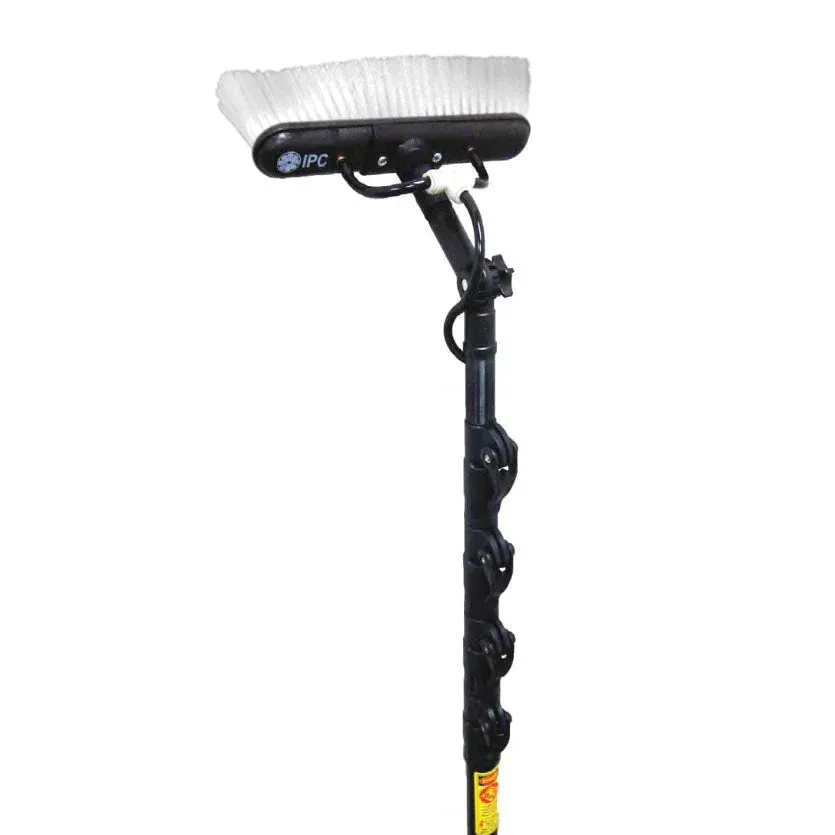 35' IPC Eagle Telescopic Carbon Fiber Composite Window Washing Pole w/ 14" Synthetic Slide Brush and Gooseneck GN8