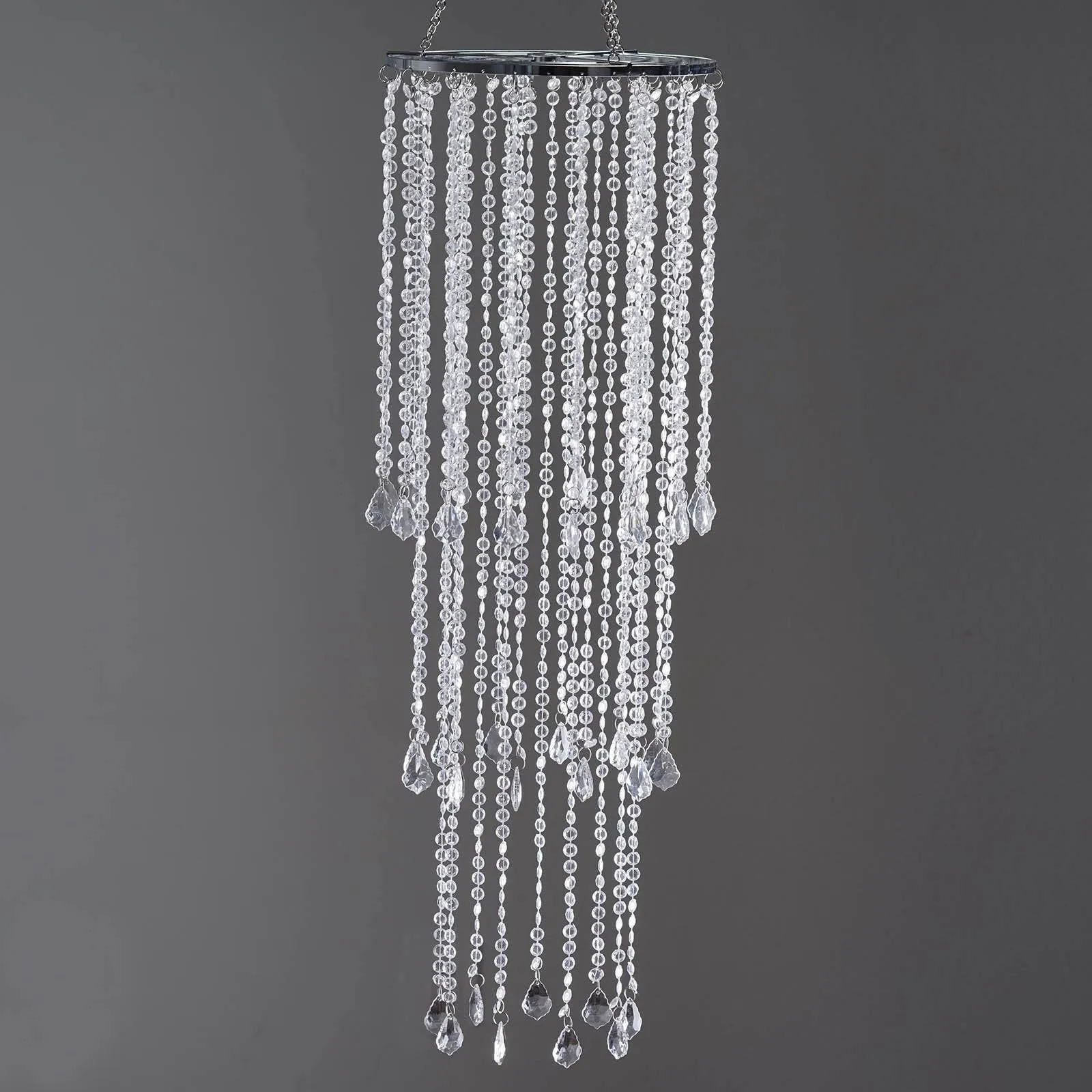 36" Acrylic Diamond Chandelier Centerpiece For Wedding Party Event - Free Stand   Poles