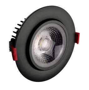 4-inch LED Gimbal Recessed Downlight in Black, 2700K