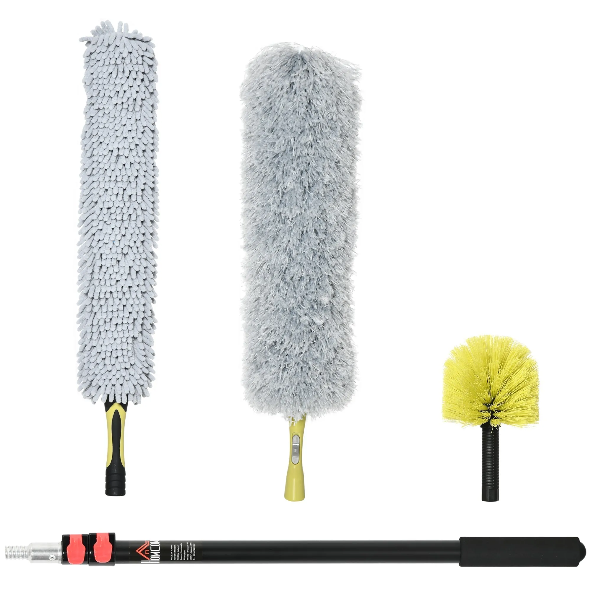 4-Pieces Extendable Feather Duster with Aluminium Telescopic Pole 29"-71"