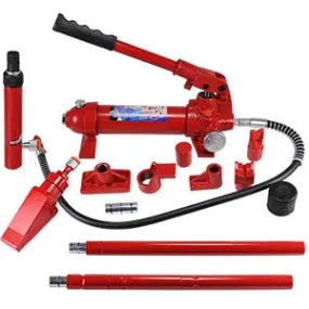 4 Ton Hydraulic Air Pump Lift Porta Power Ram Body Shop Repair Tool Set Kit