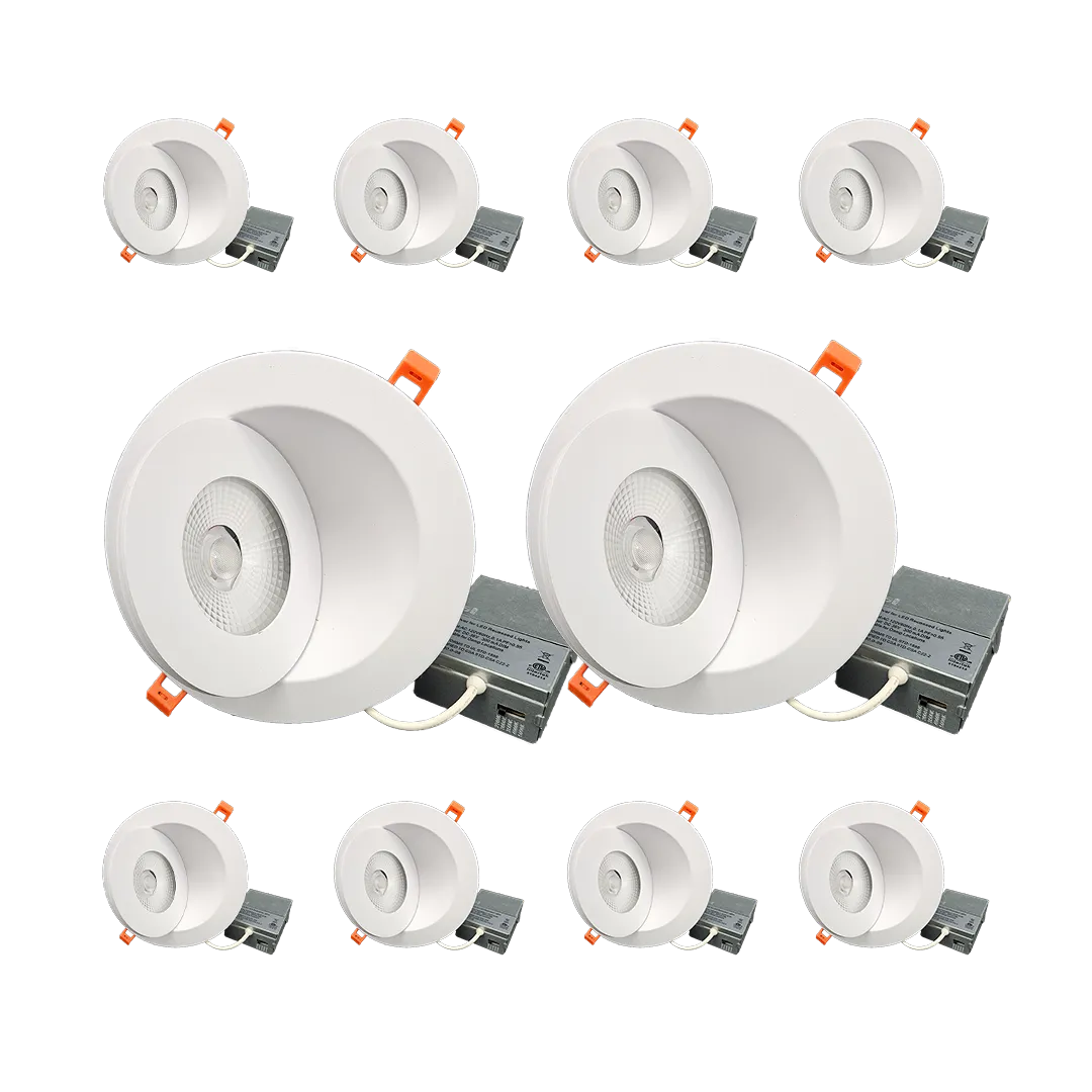 4” White 360° LED Gimbal Recessed Light