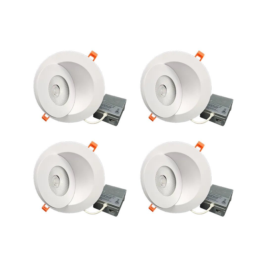 4” White 360° LED Gimbal Recessed Light