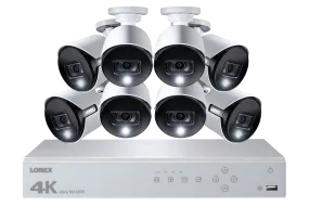 4K Ultra HD 8 Channel Security System with 8 Active Deterrence 4K (8MP) Cameras