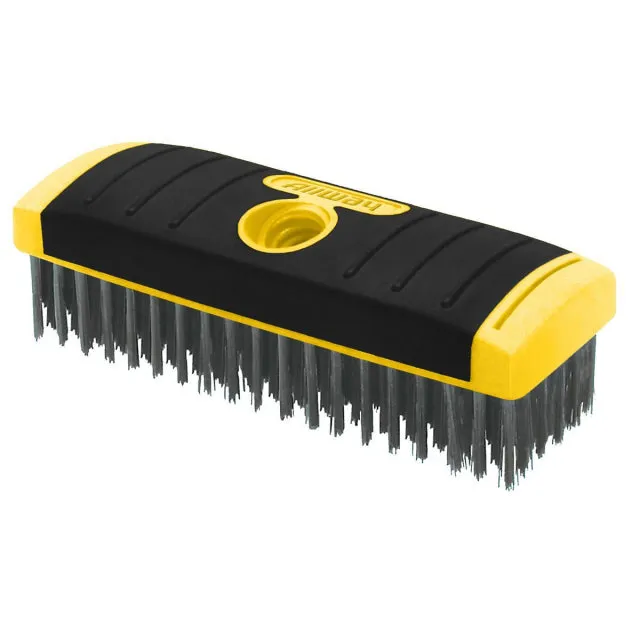 6X19 Sg Carbon Steel Wire Brush- Scrub Brush Block, Labelled