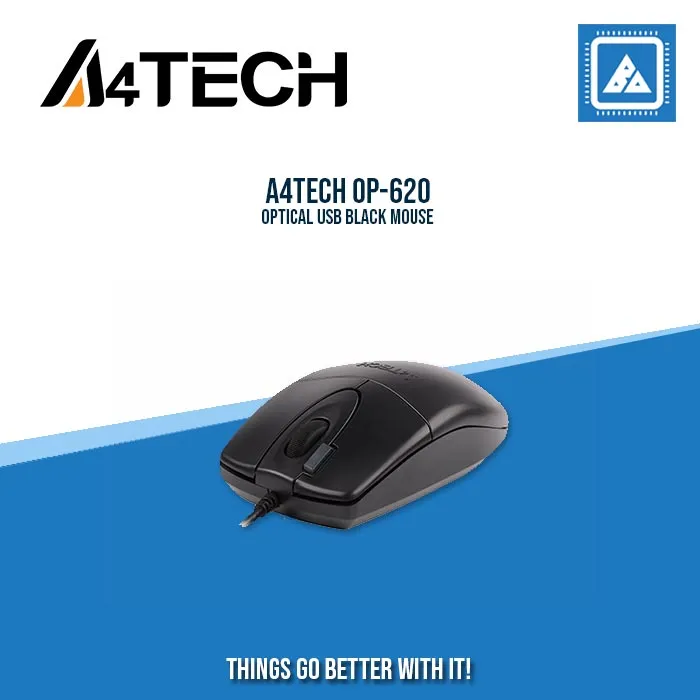 A4TECH OP-620 OPTICAL USB BLACK MOUSE