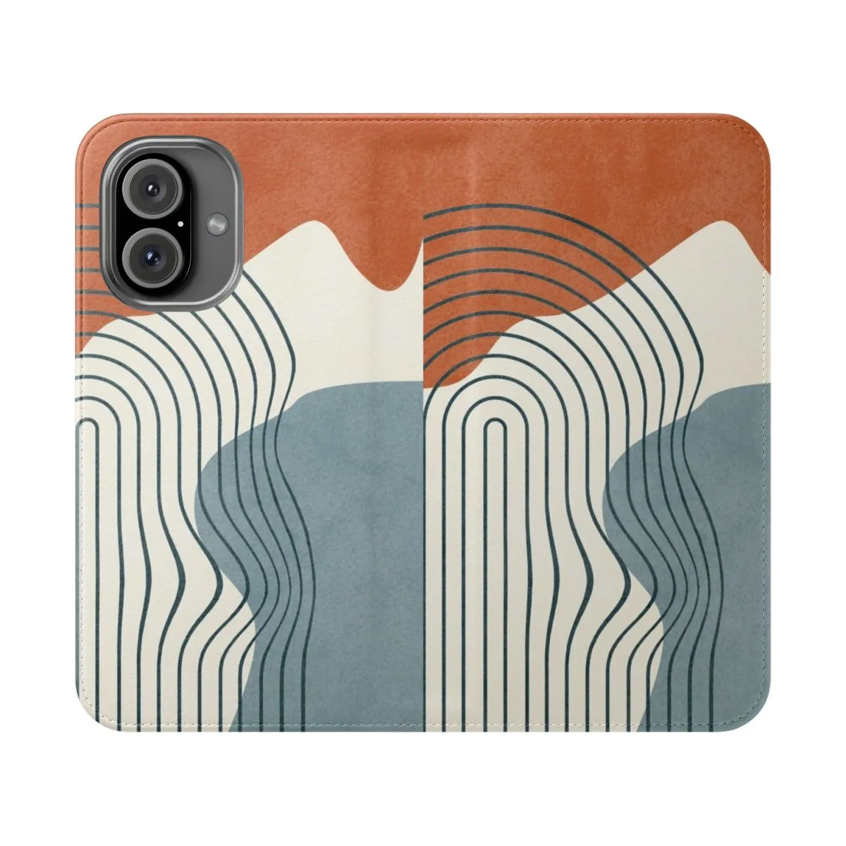 Abstract Art Inspired Minimalist Neutral Toned Phone Case