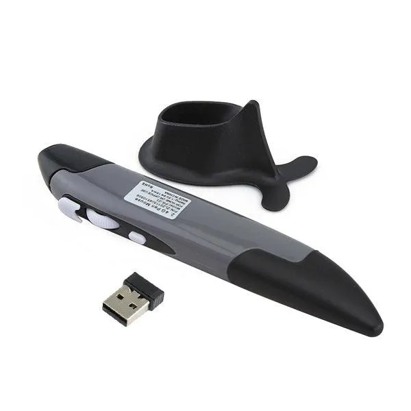 Adjustable 2.4G Wireless Optical Pen Mouse with 1600 DPI for Computers and Laptops - Ideal for Drawing and Teaching