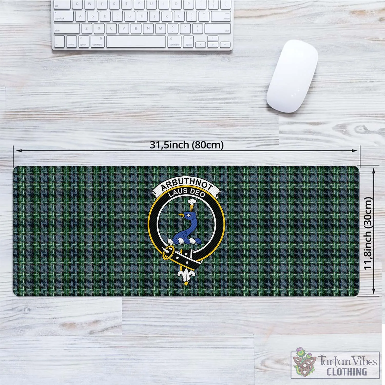 Arbuthnot Tartan Mouse Pad with Family Crest