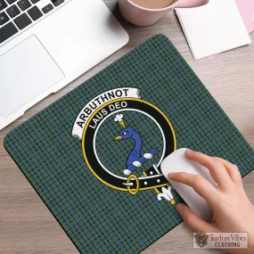 Arbuthnot Tartan Mouse Pad with Family Crest