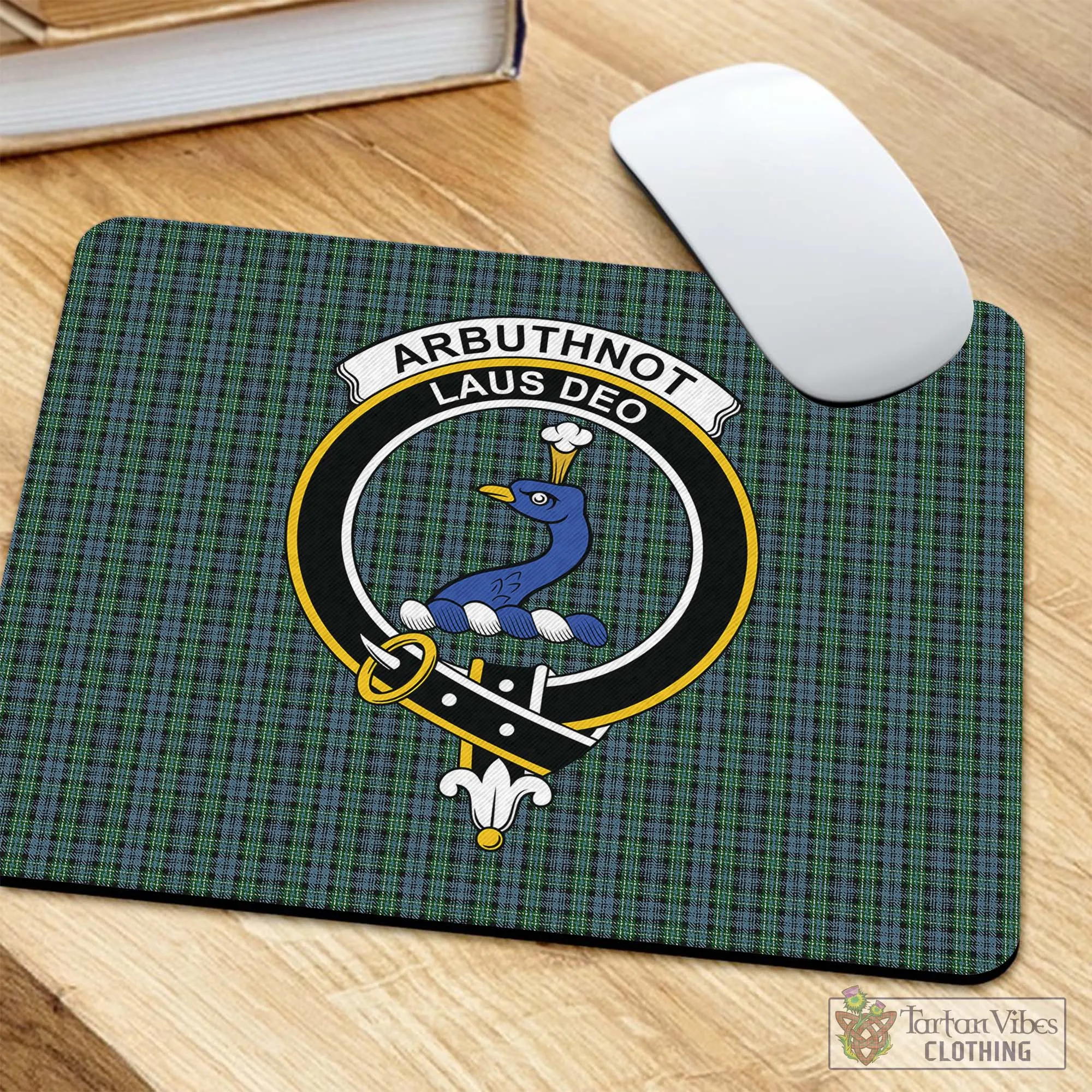 Arbuthnot Tartan Mouse Pad with Family Crest