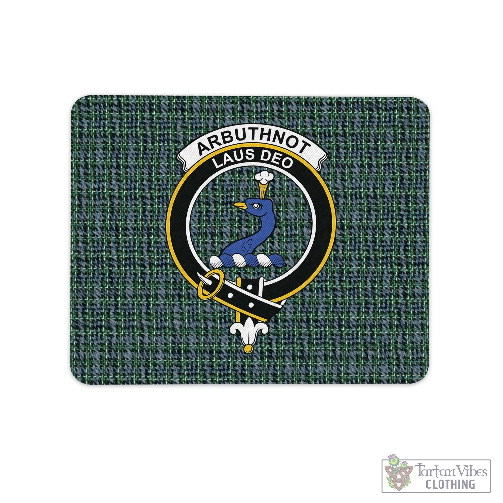 Arbuthnot Tartan Mouse Pad with Family Crest