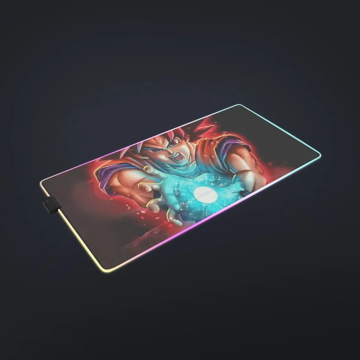 Awesome Red Hair Goku DBZ  cool LED  Mouse Pad