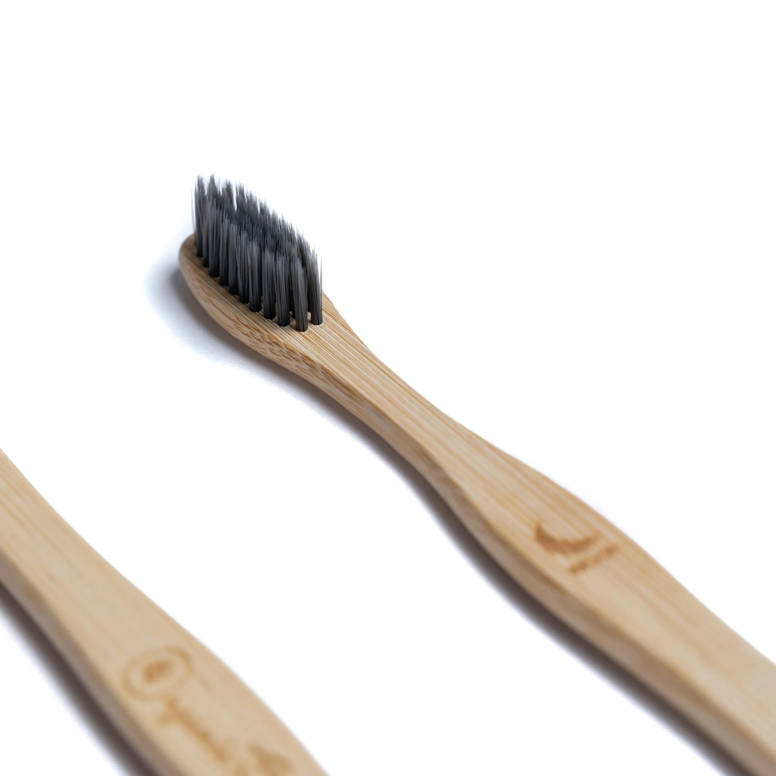 Bamboo Toothbrush Charcoal Bristles - Pack of 2