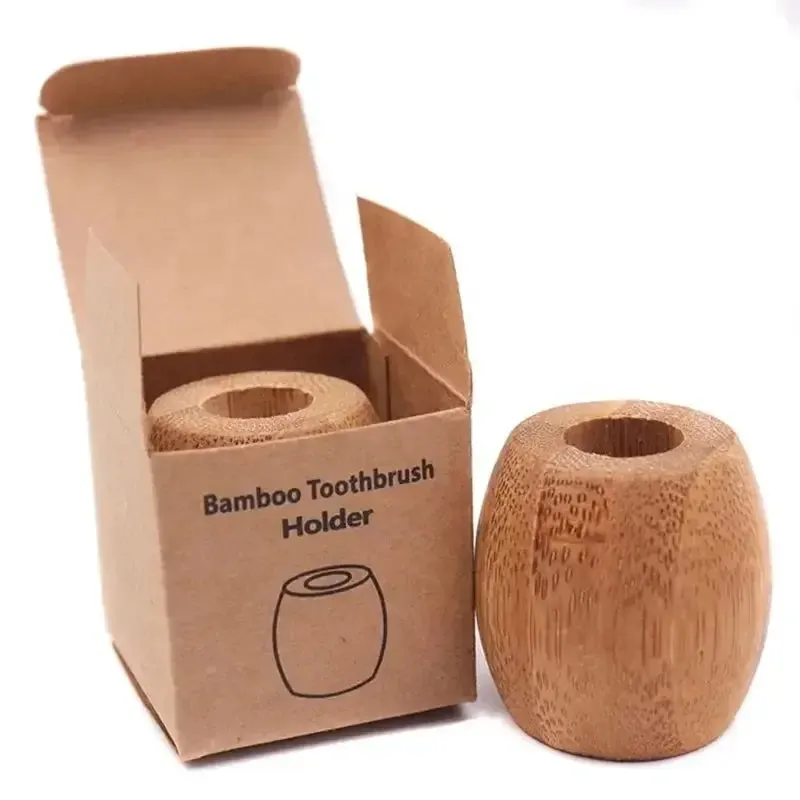 Bamboo toothbrush with infused soft bamboo charcoal bristles and bamboo containers. BPA Free