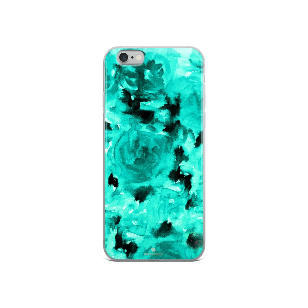 Blue Rose Floral iPhone Case, Best iPhone X | XS | XR | XS Max | 8 | 8  | 7| 7  Phone Case - Printed in USA/EU/MX