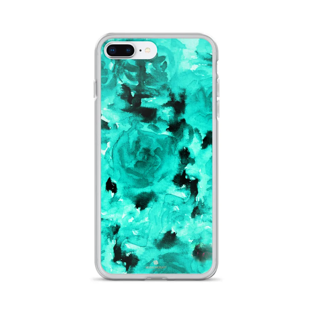 Blue Rose Floral iPhone Case, Best iPhone X | XS | XR | XS Max | 8 | 8  | 7| 7  Phone Case - Printed in USA/EU/MX