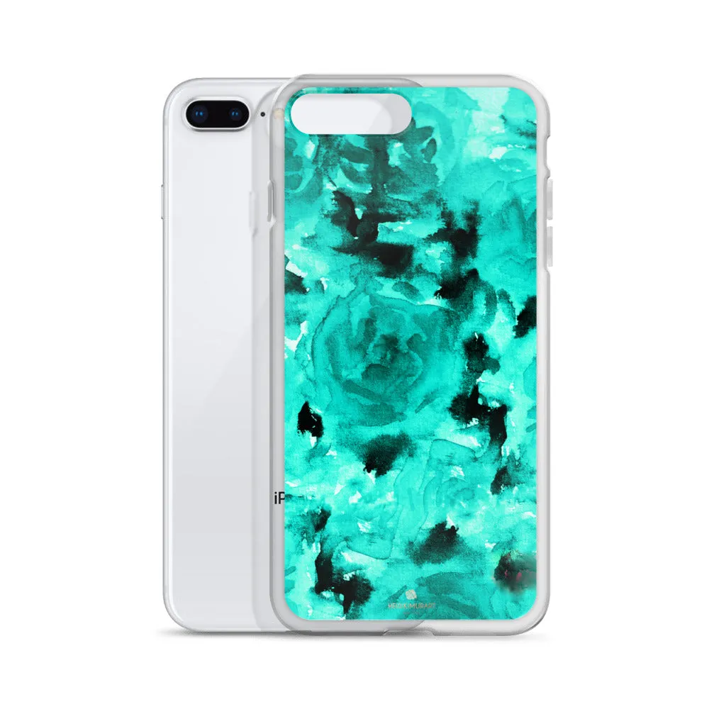 Blue Rose Floral iPhone Case, Best iPhone X | XS | XR | XS Max | 8 | 8  | 7| 7  Phone Case - Printed in USA/EU/MX