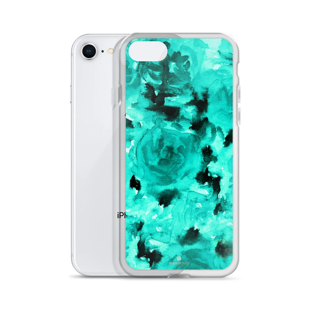 Blue Rose Floral iPhone Case, Best iPhone X | XS | XR | XS Max | 8 | 8  | 7| 7  Phone Case - Printed in USA/EU/MX