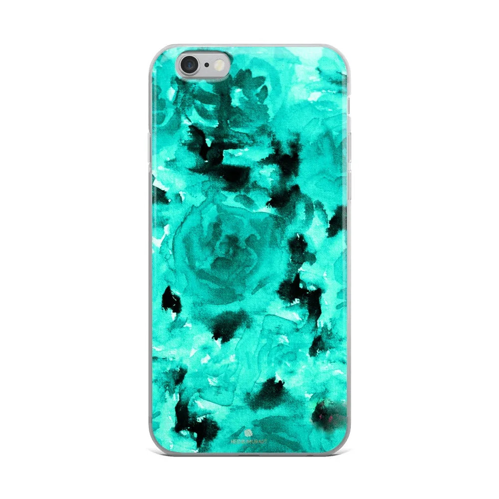 Blue Rose Floral iPhone Case, Best iPhone X | XS | XR | XS Max | 8 | 8  | 7| 7  Phone Case - Printed in USA/EU/MX