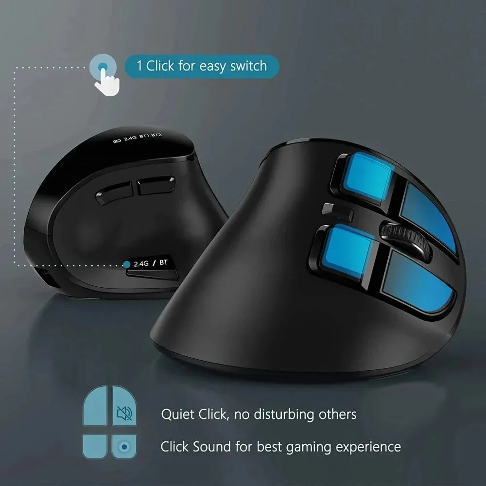 Bluetooth Wireless 2.4Ghz Dual Mode Vertical Mouse