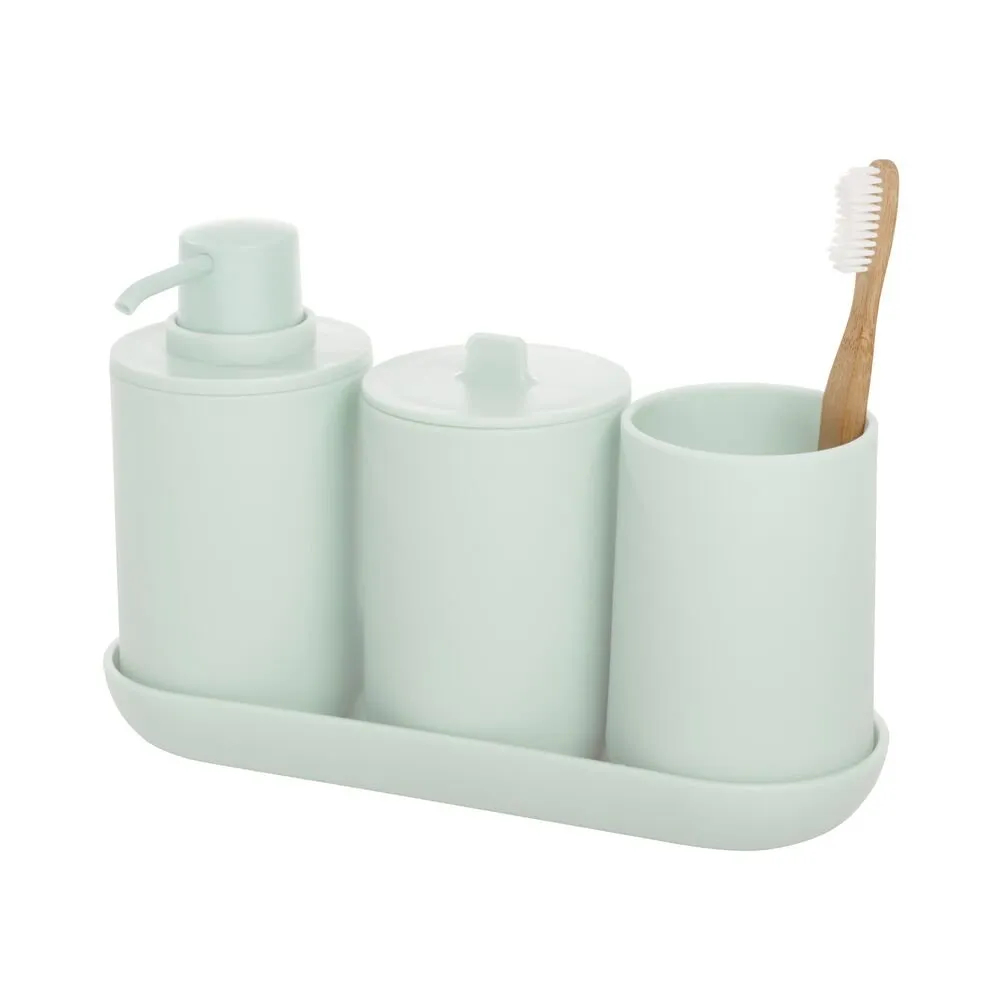 Cade Bath Accessories (Set of 4) Green Tint