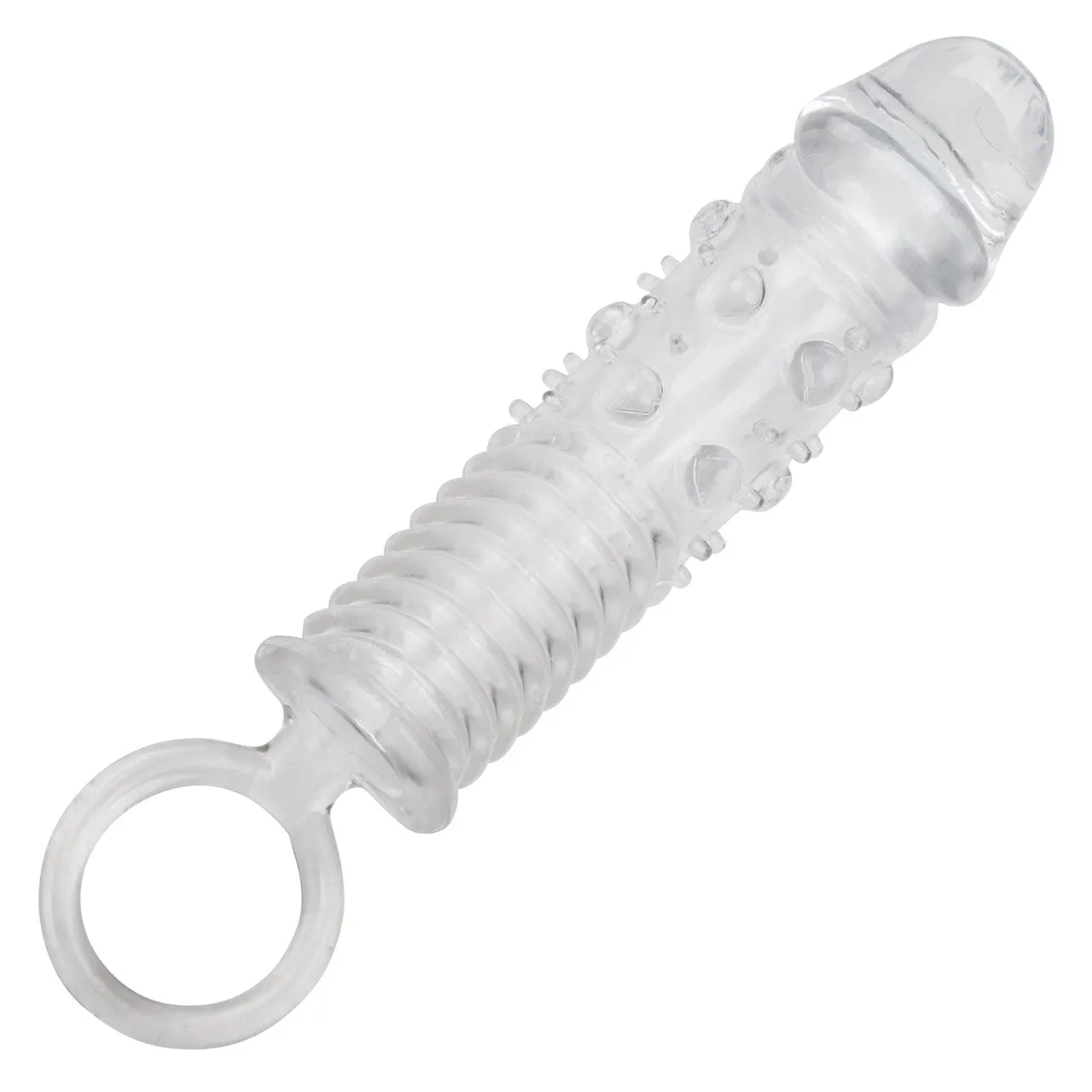 CaleXOtics 3 PIECE TEXTURED EXTENSION SET Clear Penis Extenders