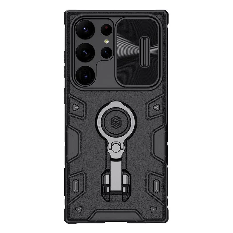 CamShield Armor Pro Phone Case With Kickstand & Camera Lens Cover For Samsung