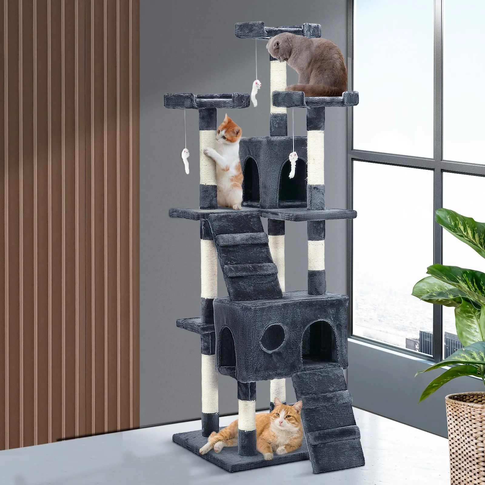 Cat Tree Scratching Post Scratcher Pole Tower Condo Home Furniture Bed Stand