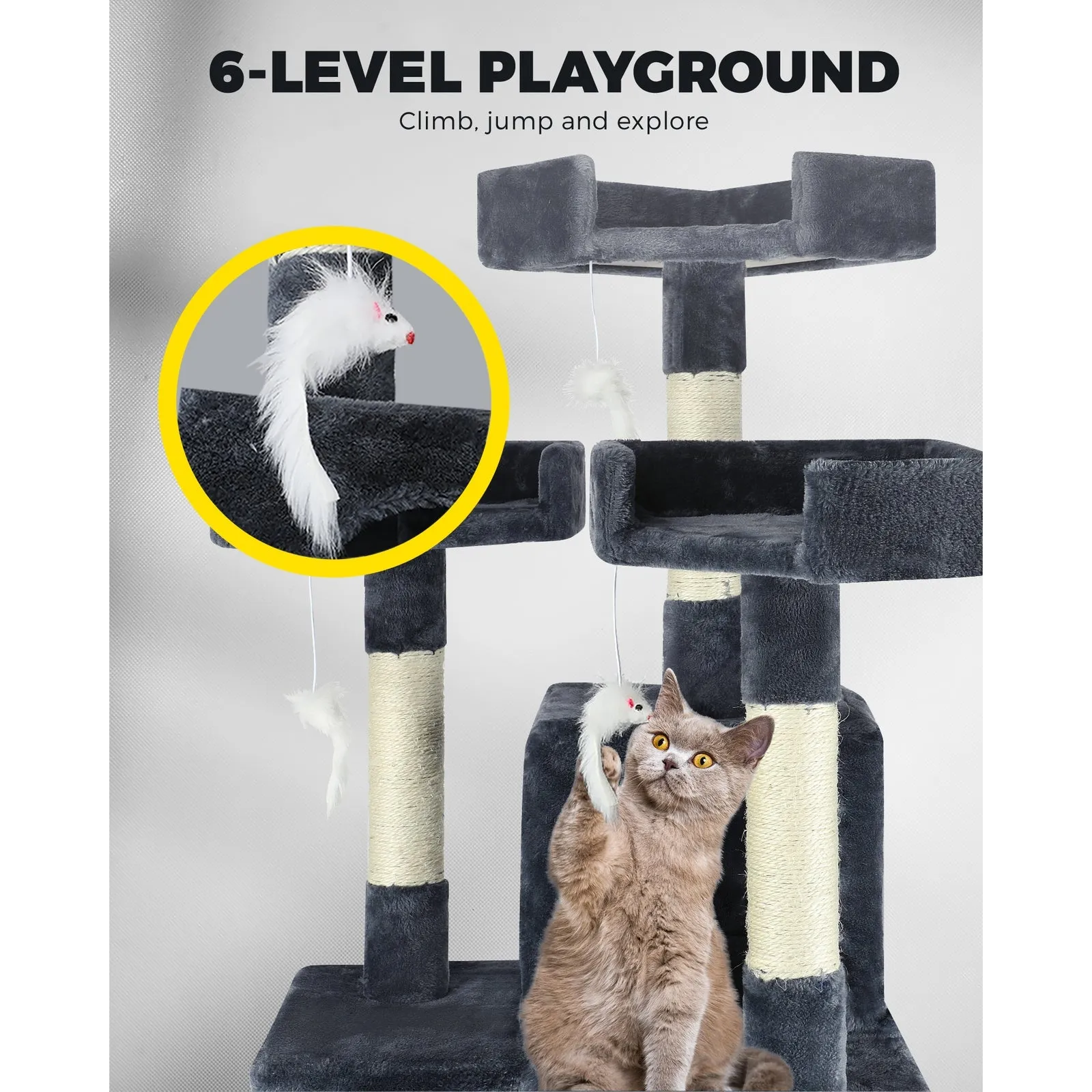 Cat Tree Scratching Post Scratcher Pole Tower Condo Home Furniture Bed Stand