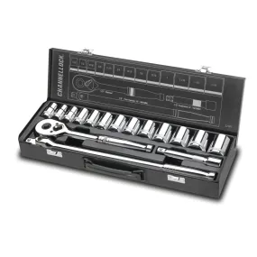 Channellock 32161 16 Piece 1/2" Drive SAE Socket Set