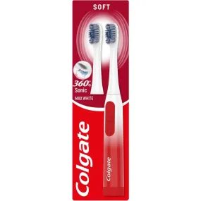 Colgate 360 Max White Expert Whitening Battery Powered Toothbrush 2 Pack