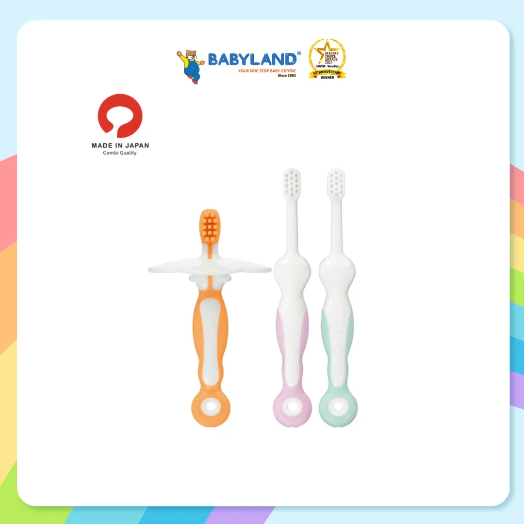 Combi Baby Teteo Baby Toothbrush Set (6-12m )