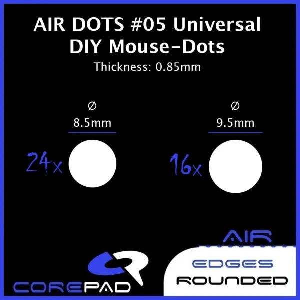 Corepad Skatez AIR Mouse Feet - #05 Universal DIY Dots