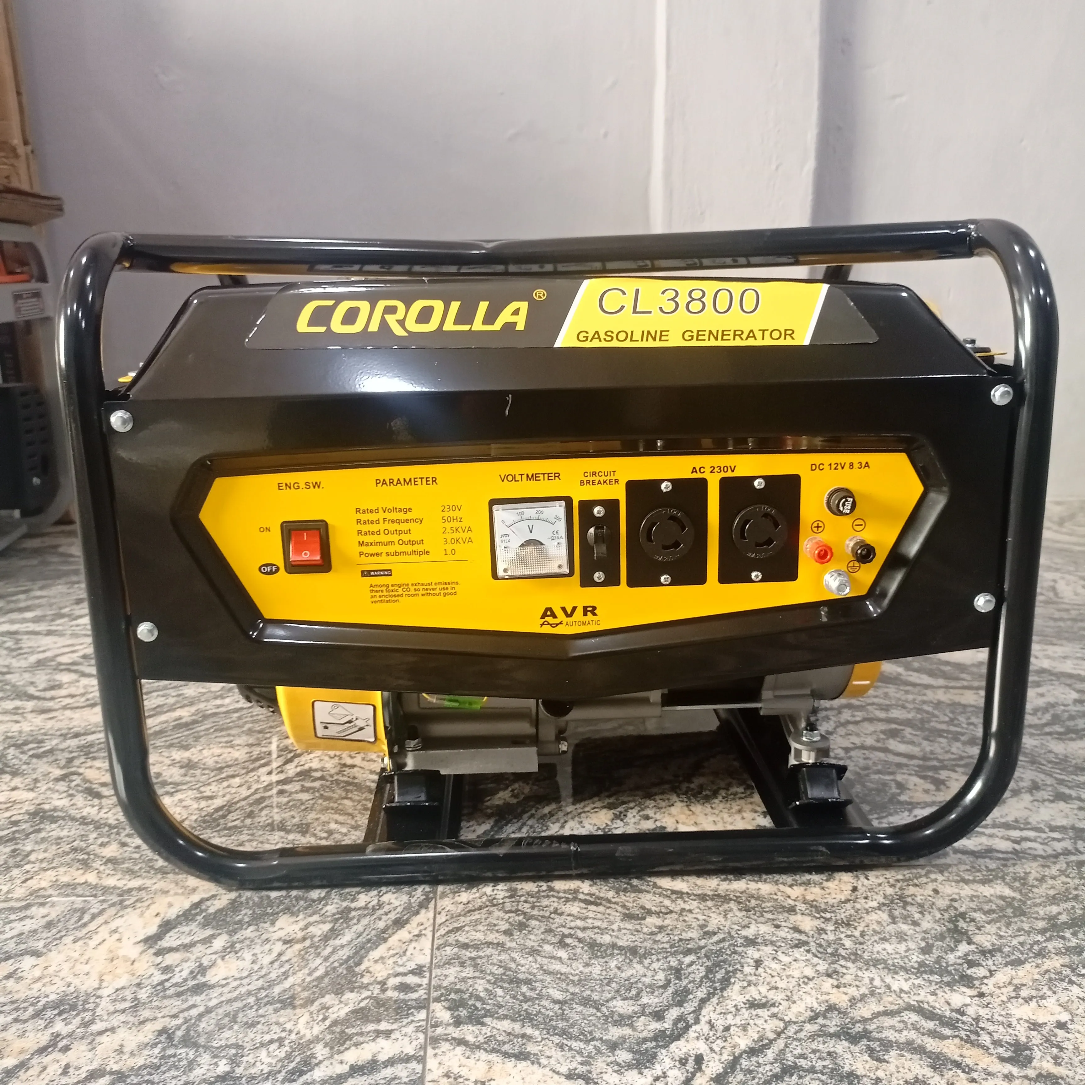 COROLLA CL3800 2.5KVA Original Manual Gasoline Generator - Brand New