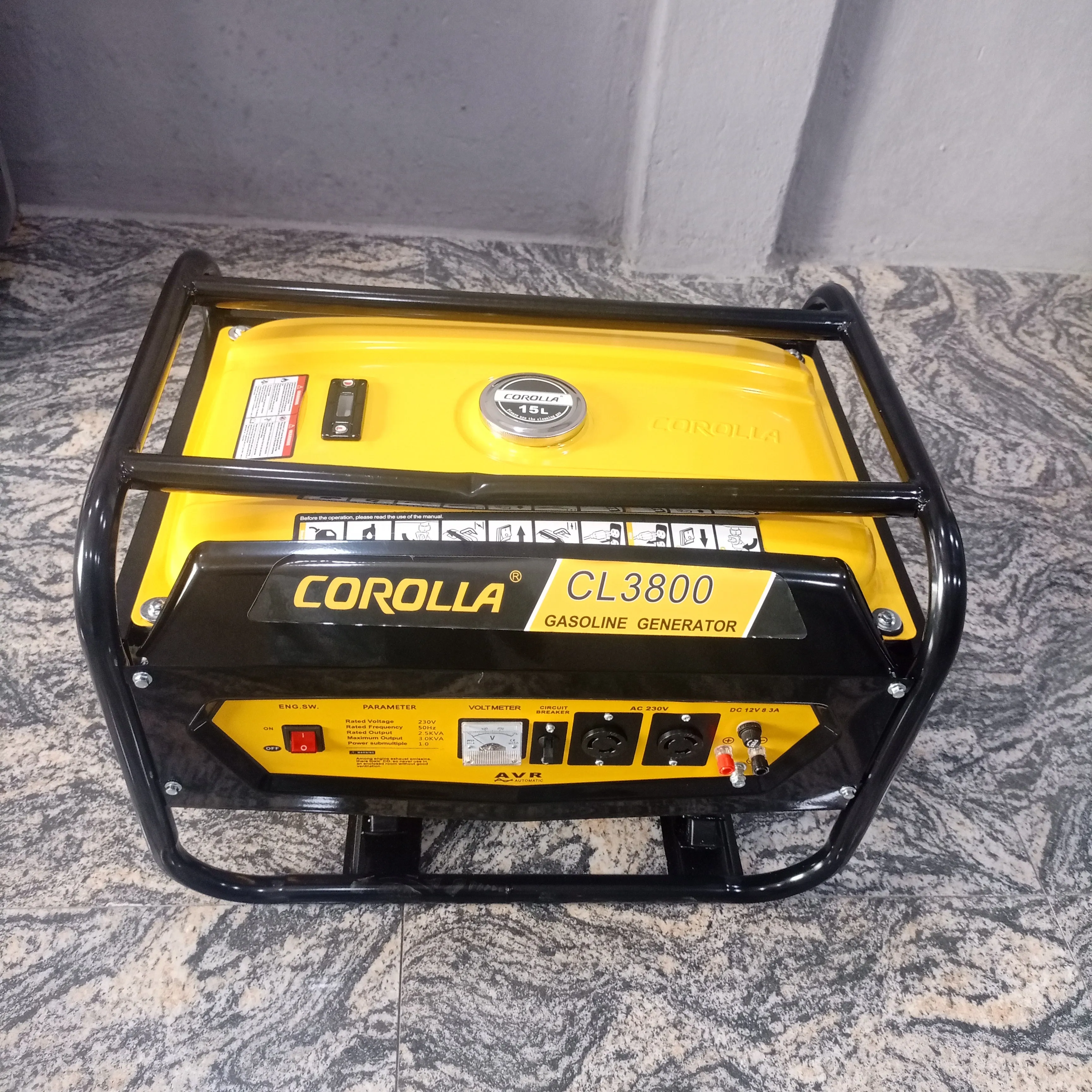 COROLLA CL3800 2.5KVA Original Manual Gasoline Generator - Brand New