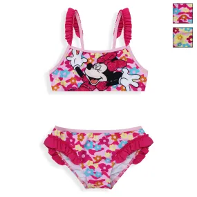 Costume da bagno Disney Minnie Mouse bikini mare per bambina 2 pezzi 6669