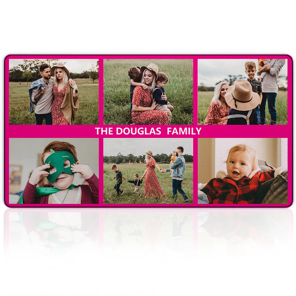 Custom Photo&Text Mouse Pad With 2 Photos