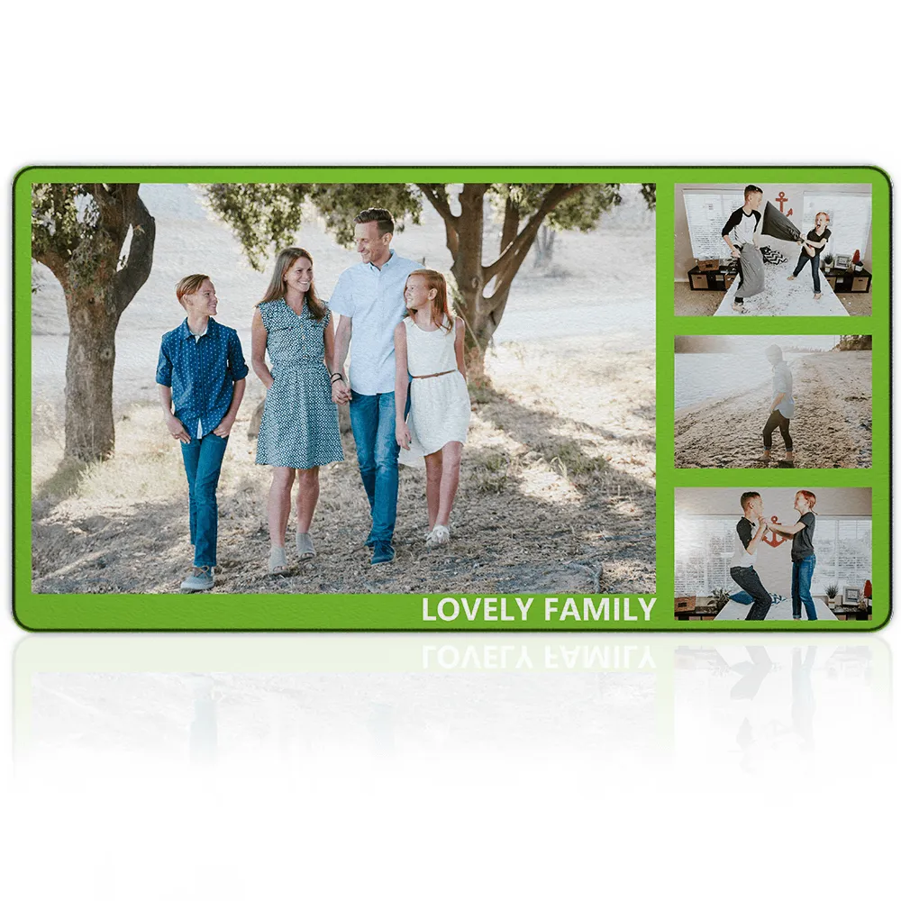 Custom Photo&Text Mouse Pad With 2 Photos