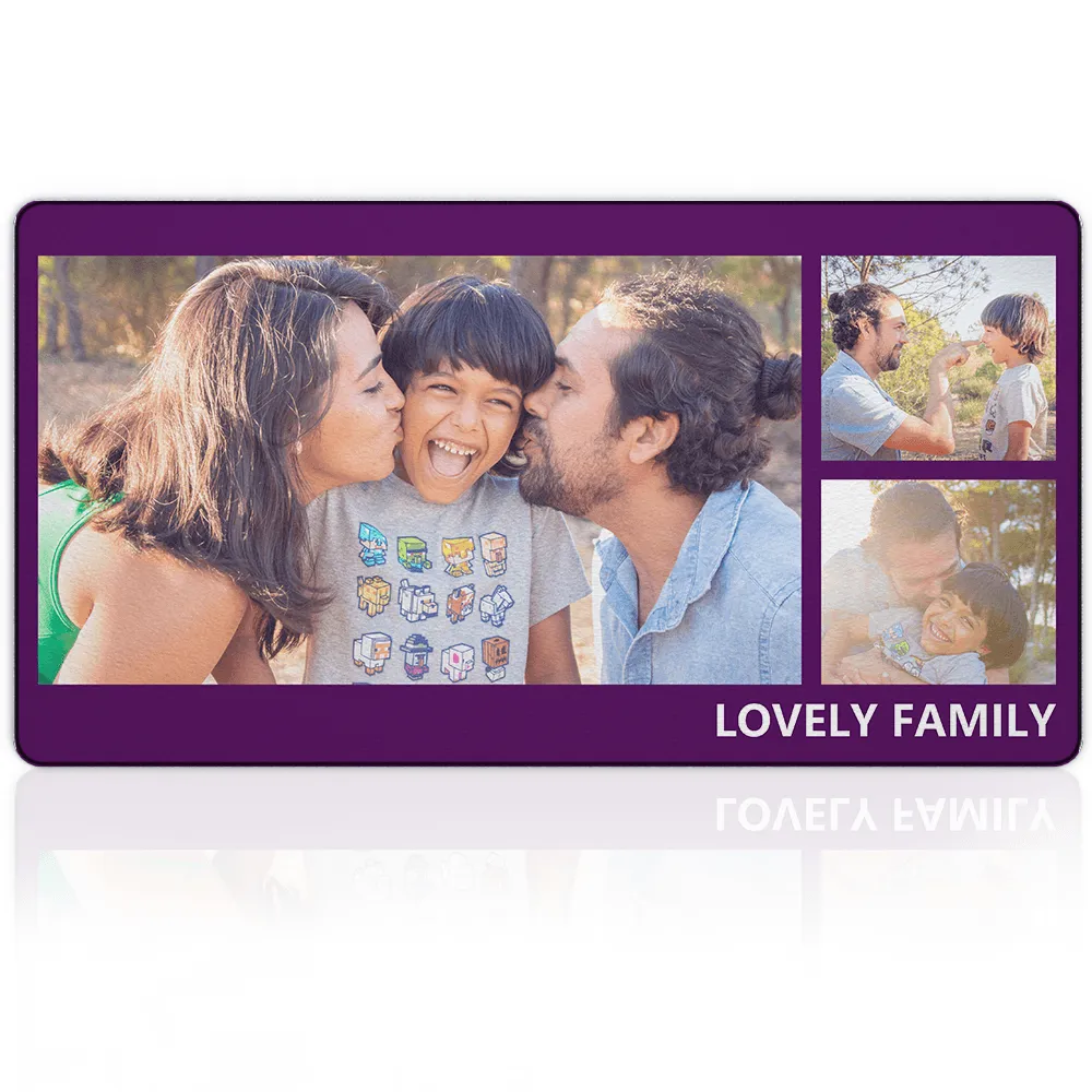 Custom Photo&Text Mouse Pad With 2 Photos