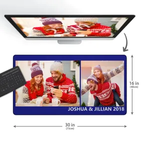 Custom Photo&Text Mouse Pad With 2 Photos