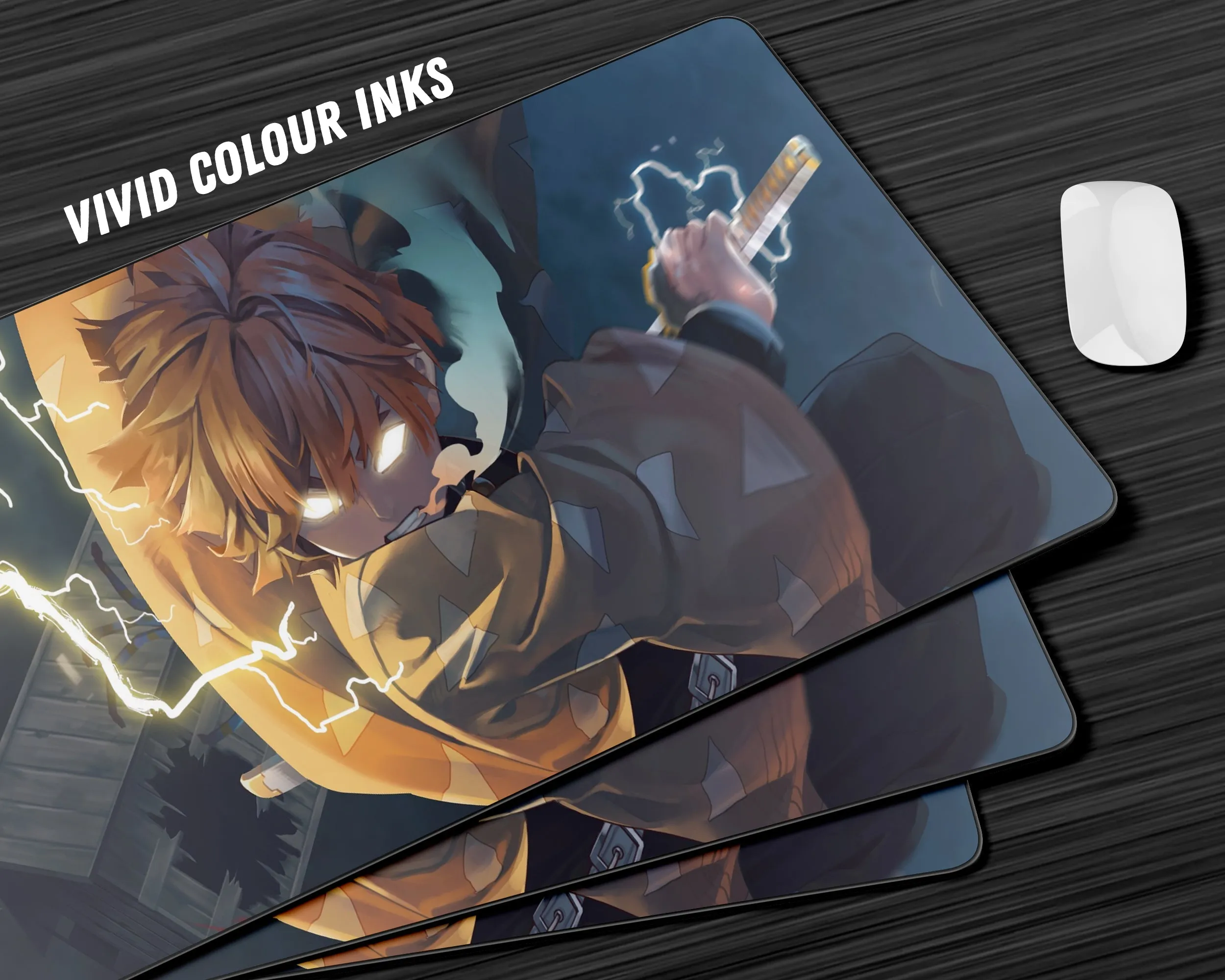 Demon Slayer Zenitsu Lightning Gaming Mouse Pad