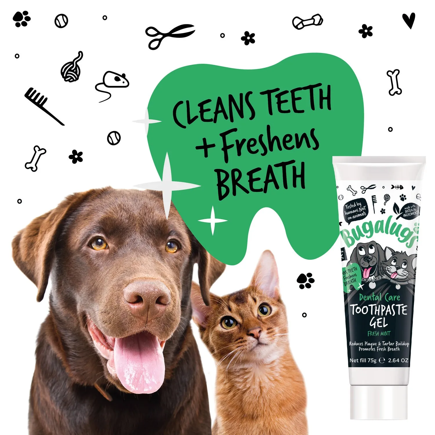 Dental Care Toothpaste Gel with Fresh Mint for Dogs & Cats