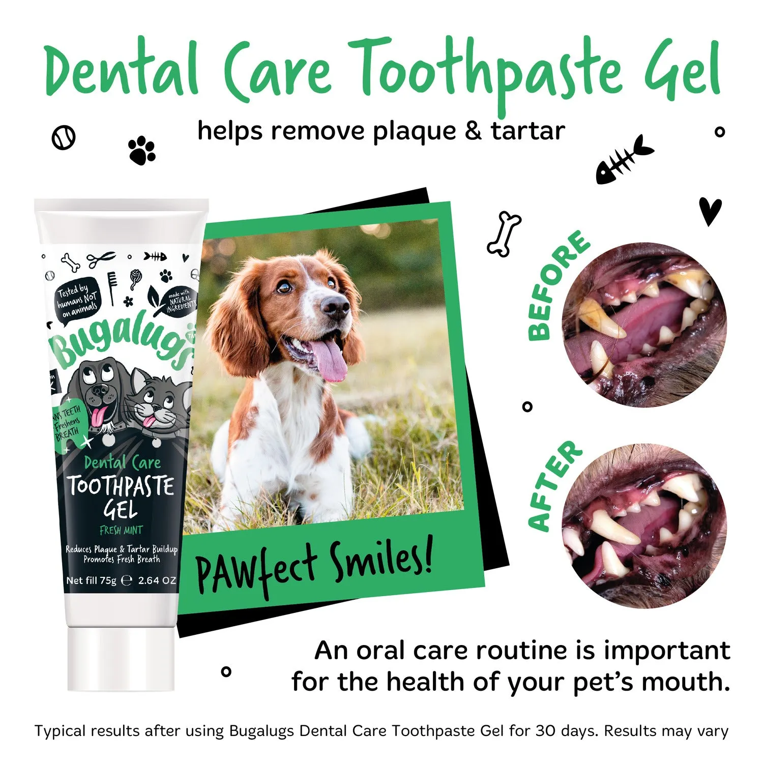 Dental Care Toothpaste Gel with Fresh Mint for Dogs & Cats