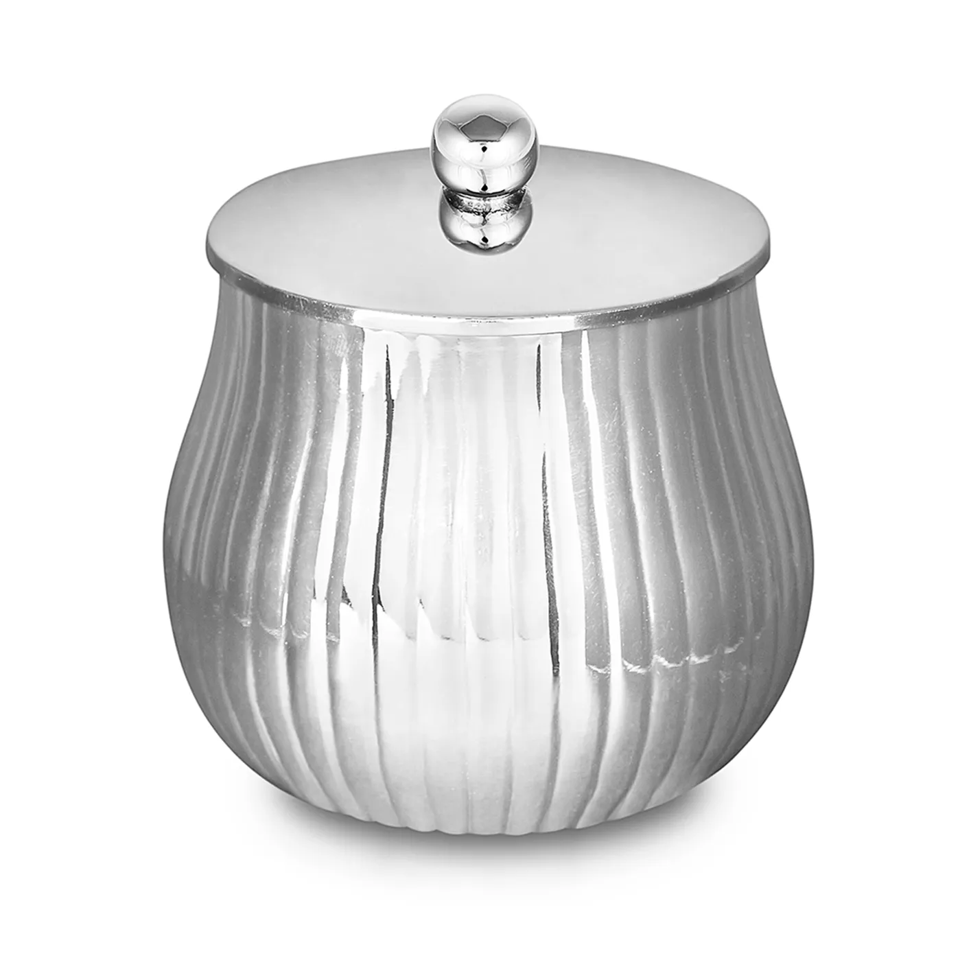 Diana - Ribbed Metal Bath Salt Container