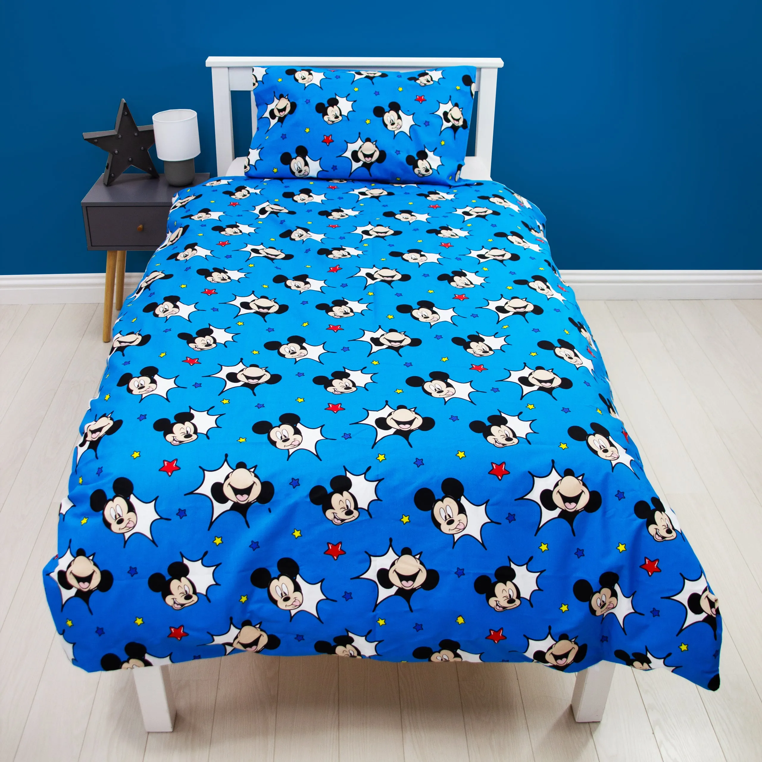 Disney Mickey Mouse Single Duvet Cover and Pillowcase Set