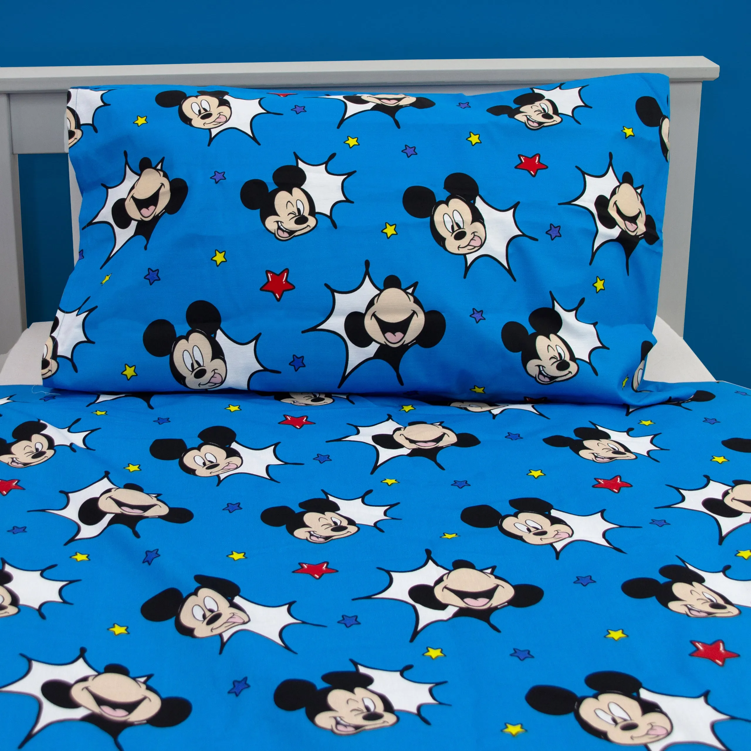 Disney Mickey Mouse Single Duvet Cover and Pillowcase Set